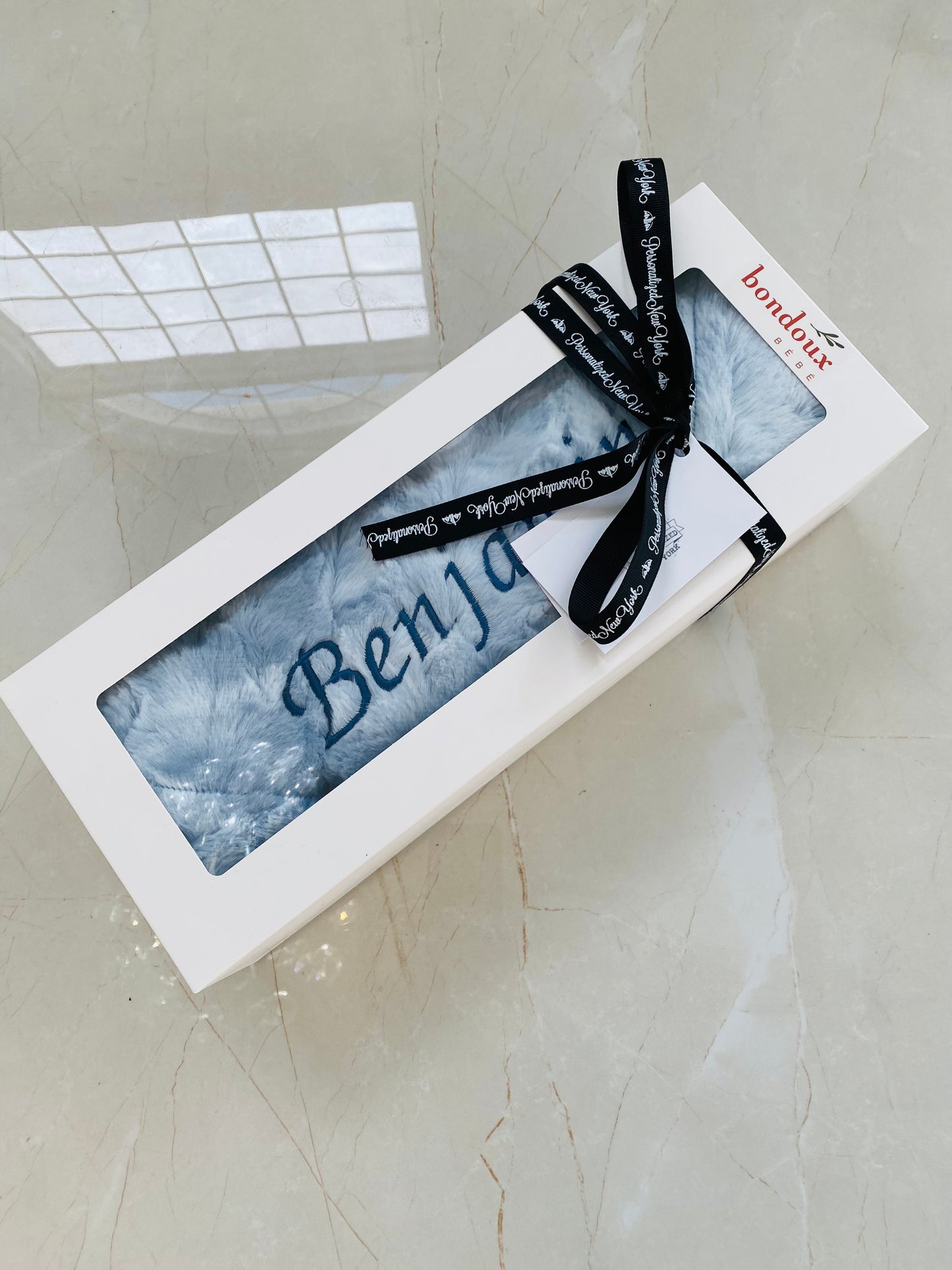 Bondoux bebe blanket tie-dye blue