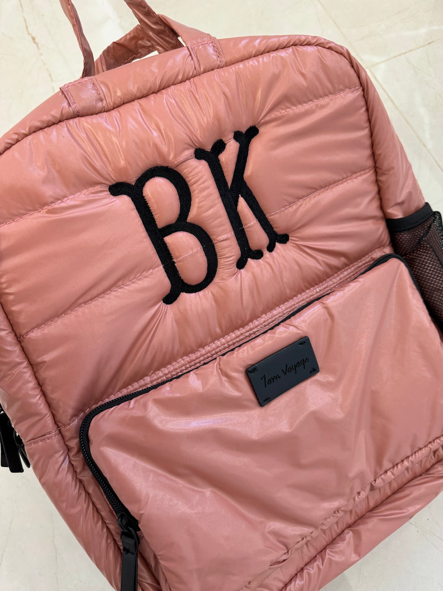 7am MIDI rose puffer backpack