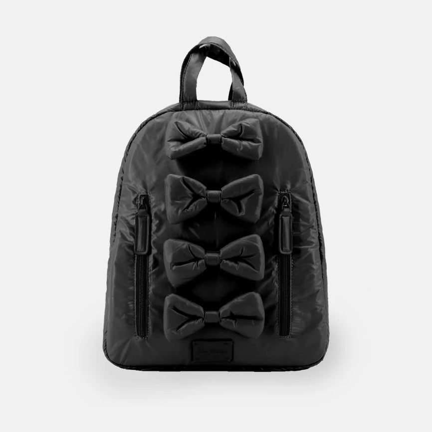 7am MIDI bow black puffer backpack