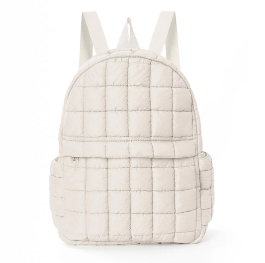 white puffer backpack