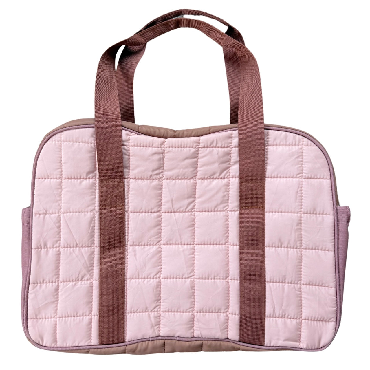 Pink Colorblock overnight large travel bag