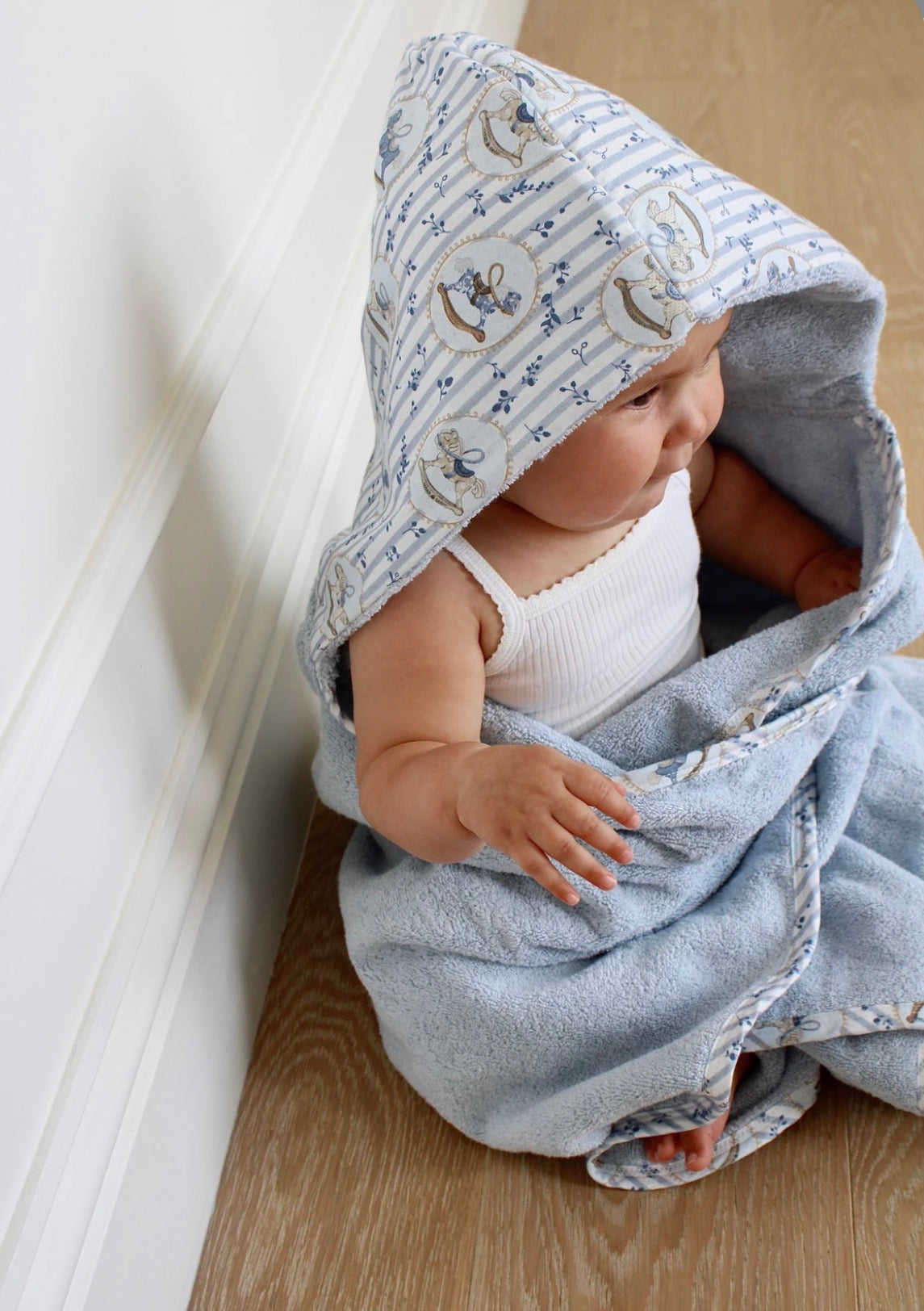 Little threads baby blue towel
