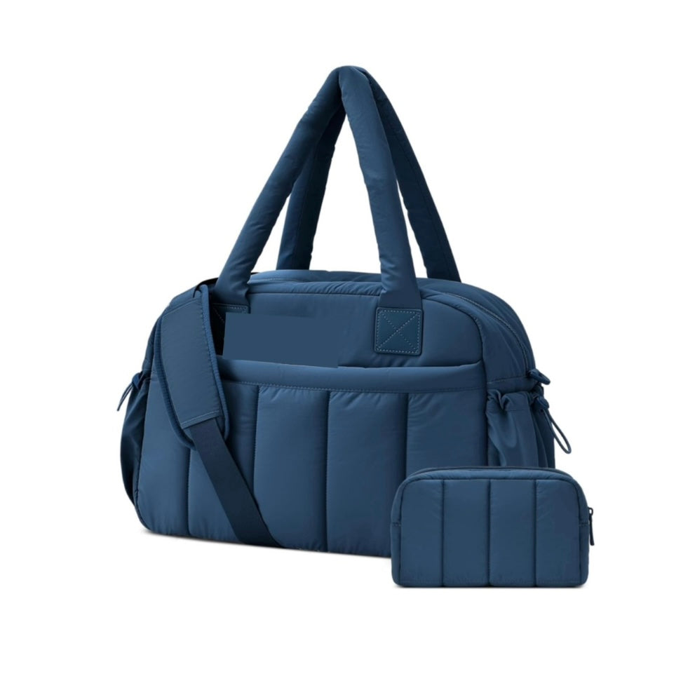 Blue weekender travel bag set