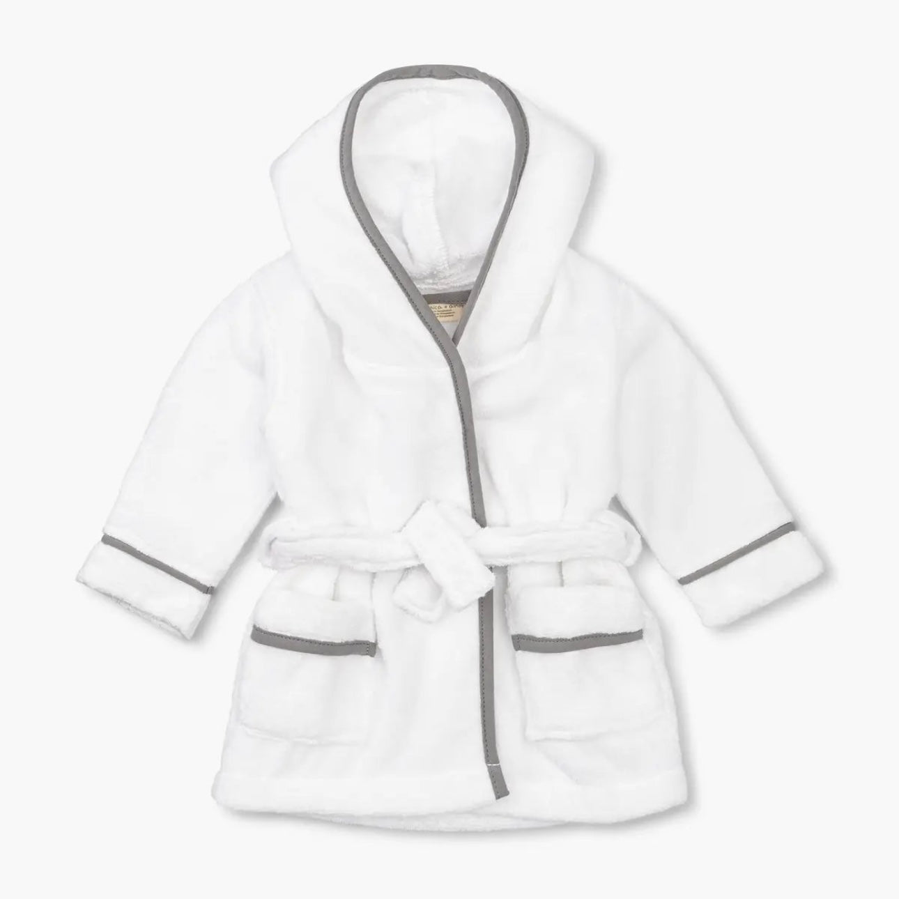 Monica & Andy Terry bathrobe grey trim