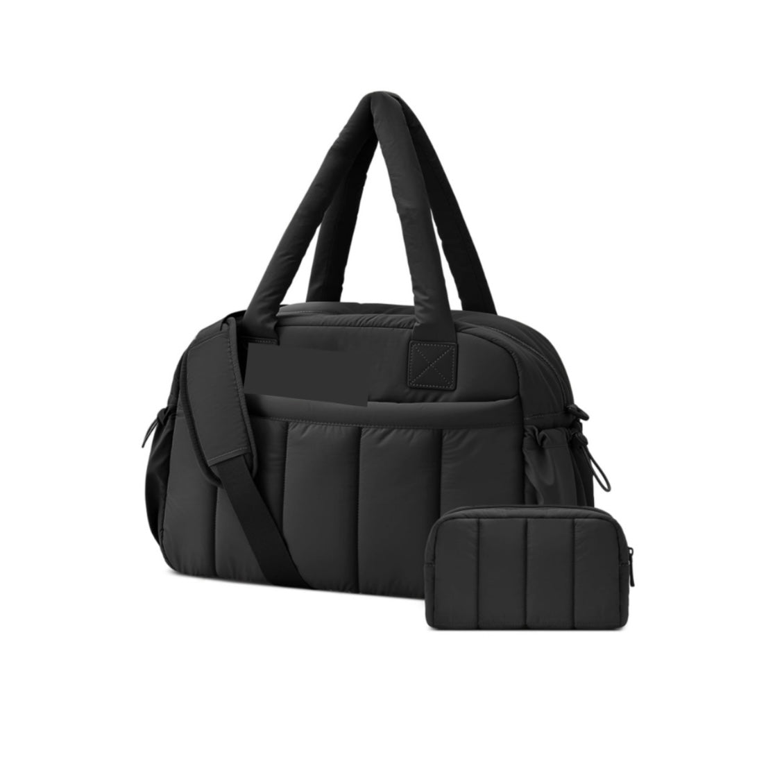 Black weekender travel bag set