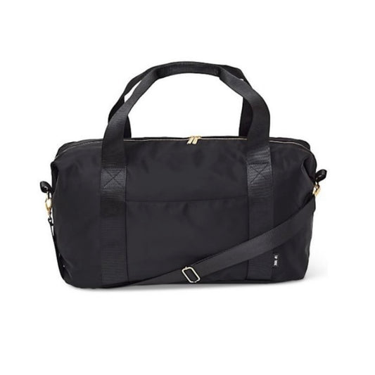 Black weekender bag