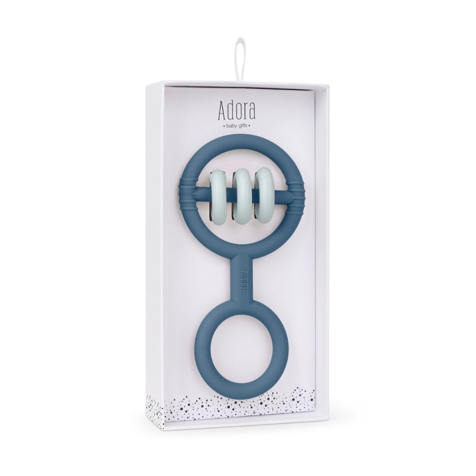 Adora baby rattle teether blue