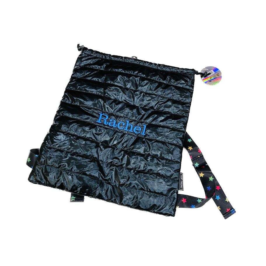 Puffer cinch bags colorful star straps