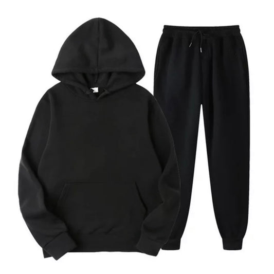 Adult 2 piece sweatshirt set black