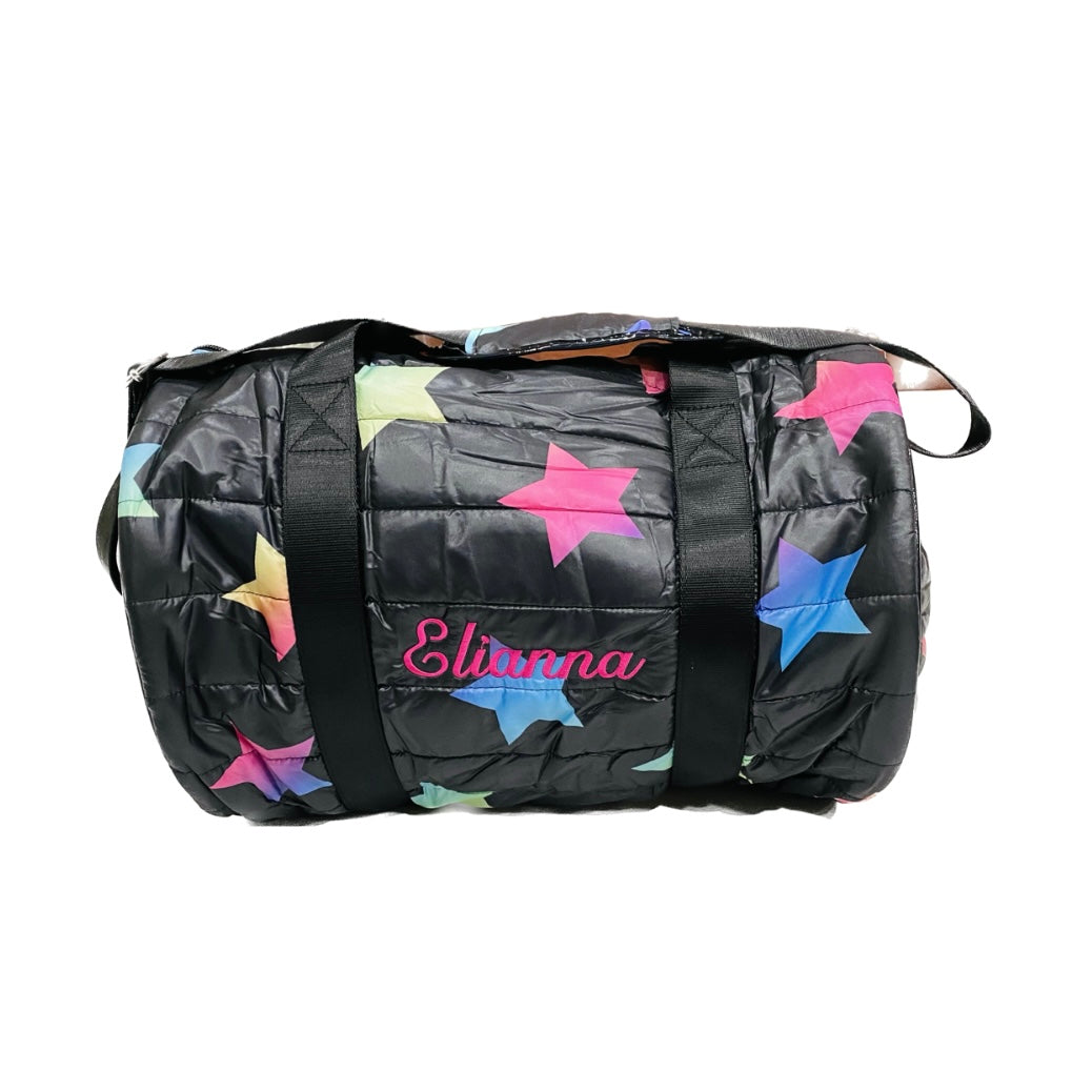 Colorful star puffer duffel