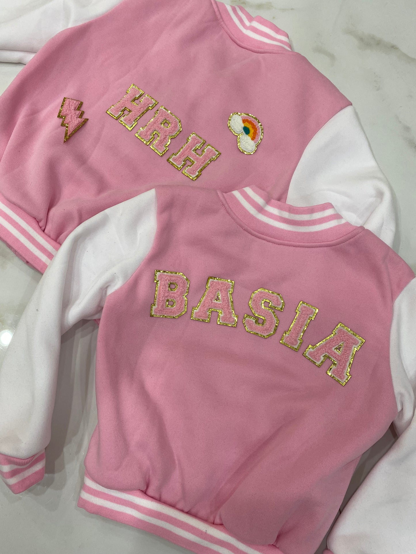 Pink Letterman Jacket