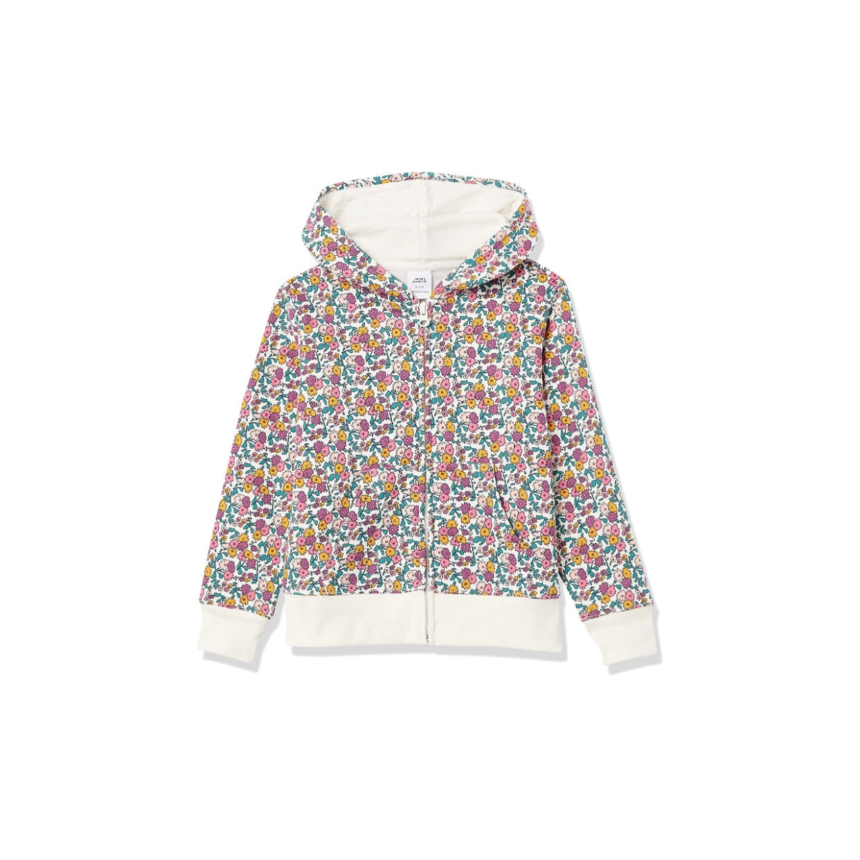 Kids zip up sweater floral