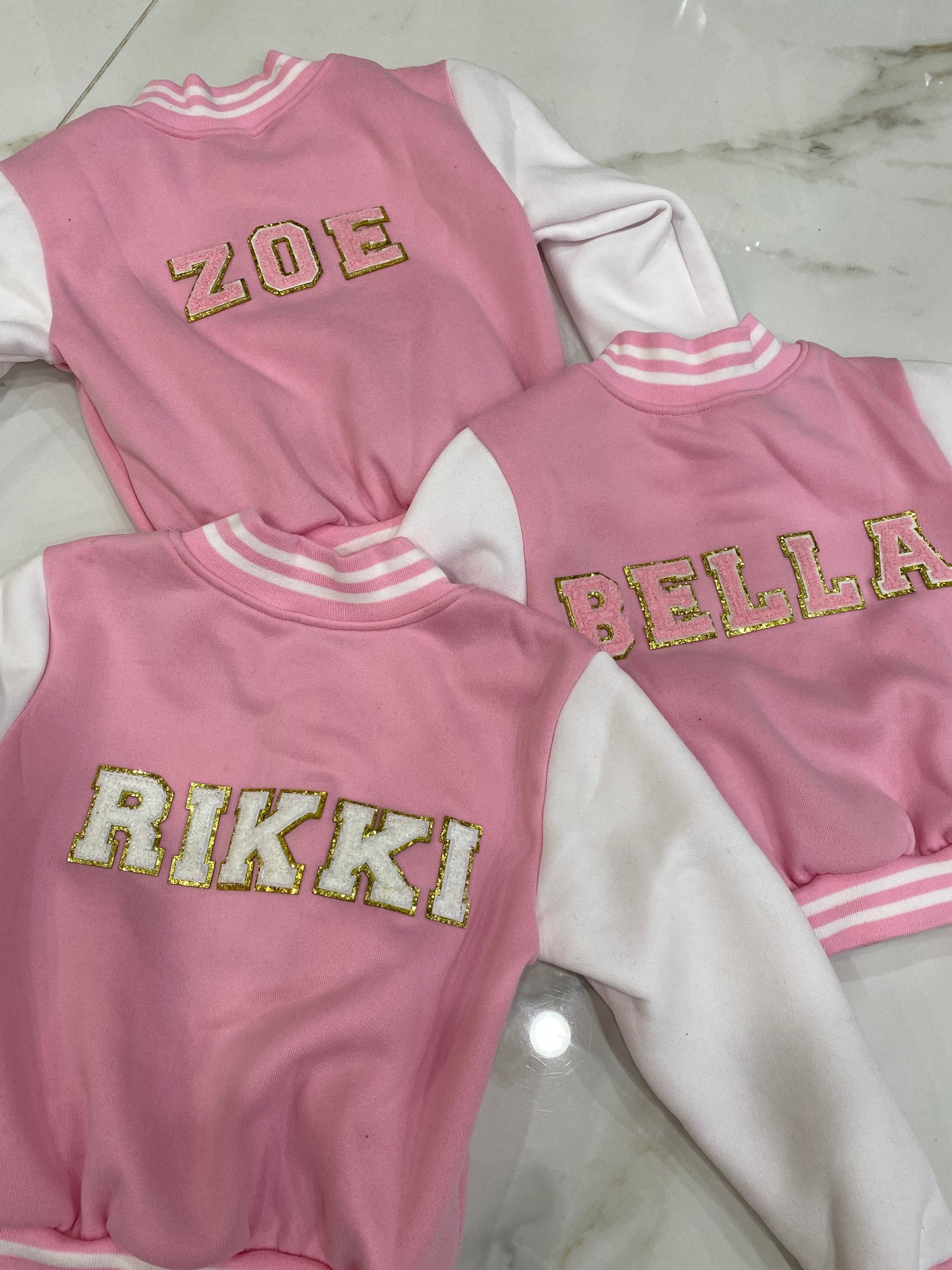 Pink Letterman Jacket