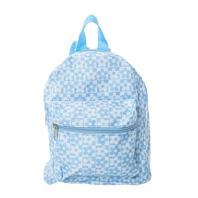 Blue flower mini backpack