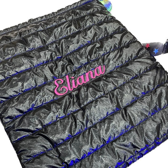 Puffer cinch bags colorful star straps