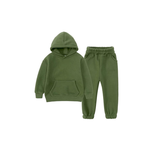 Kids 2 piece sweatshirt set green